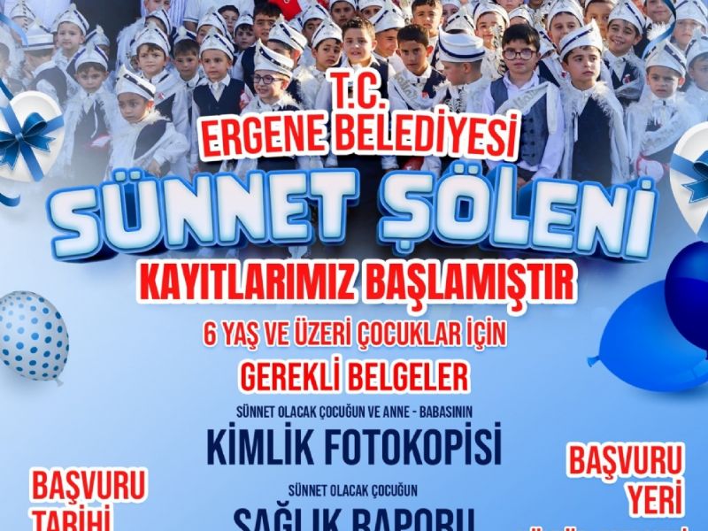 ERGENE�M�ZDE S�NNET ��LEN� KAYITLARI BA�LIYOR!