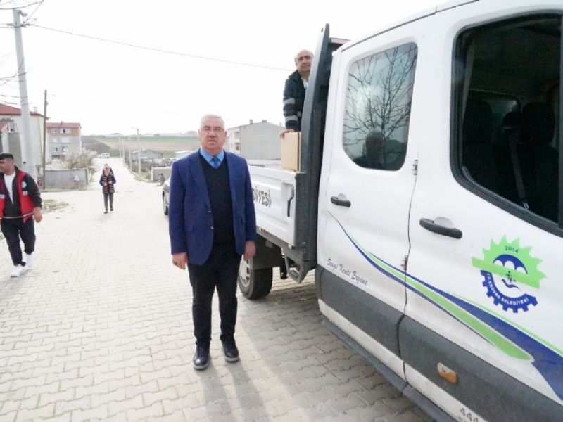 Ergene Belediyesinden vatandalara erzak destei