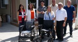 Ergene’de atık giysiler tekerlekli sandalye oluyor