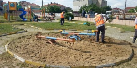 Ergenede Park almalar Tm Hzyla Devam Ediyor