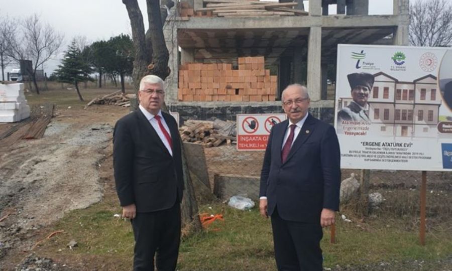 Başkan Yüksel Başkan Albayrak İle Atatürk Evi Projesindeki Çalışmaları İnceledi
