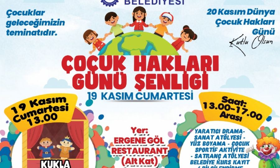 Ergene Belediyesinden ocuklara zel enlik