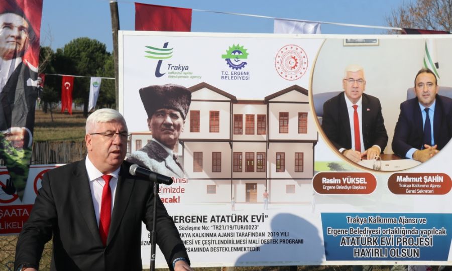 Ergenede Atatrk Evinin Temeli Atld
