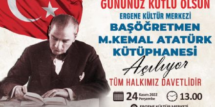 Açılış-Başöğretmen Mustafa Kemal Atatürk Kütüphanesi