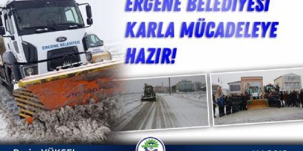 Ergene Belediyesi Karla Mcadeleye Hazr