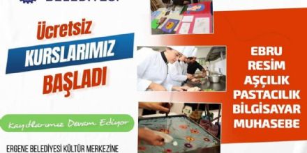 Ergene Belediyesinin Yeni Dnem Kurs Kaytlar Balad