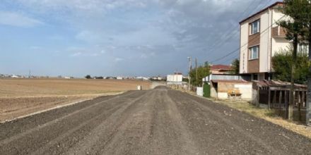 Ergene Belediyesi Beton Yol ncesi Malzeme Serimi almasnda Bulundu