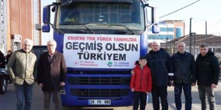 Ergene Belediyesi Deprem Blgesine 4 Yardm Tr Yollad