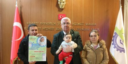 Ergene Belediye Başkanı Rasim Yüksel SMA Hastası Güney Bebek İçin Destek Çağrısında Bulundu