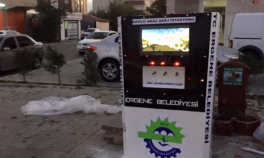 Ergenede Akl Ara  Sarj stasyonu Kuruldu
