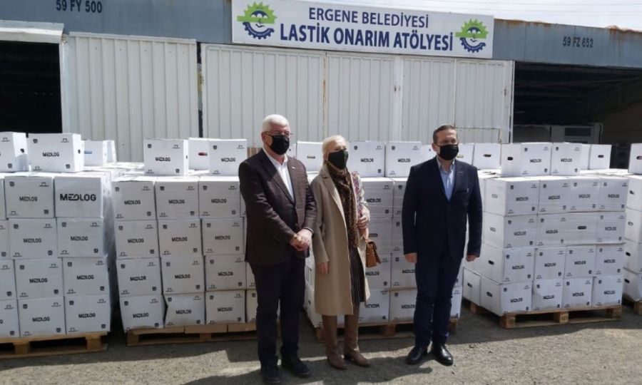 Asyaport ve Medlog&acute;tan Ergene Belediyesine Erzak Deste�i