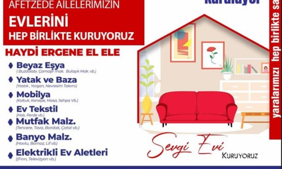 Ergenede Depremzede Aileler in Sevgi Kprs Kuruldu