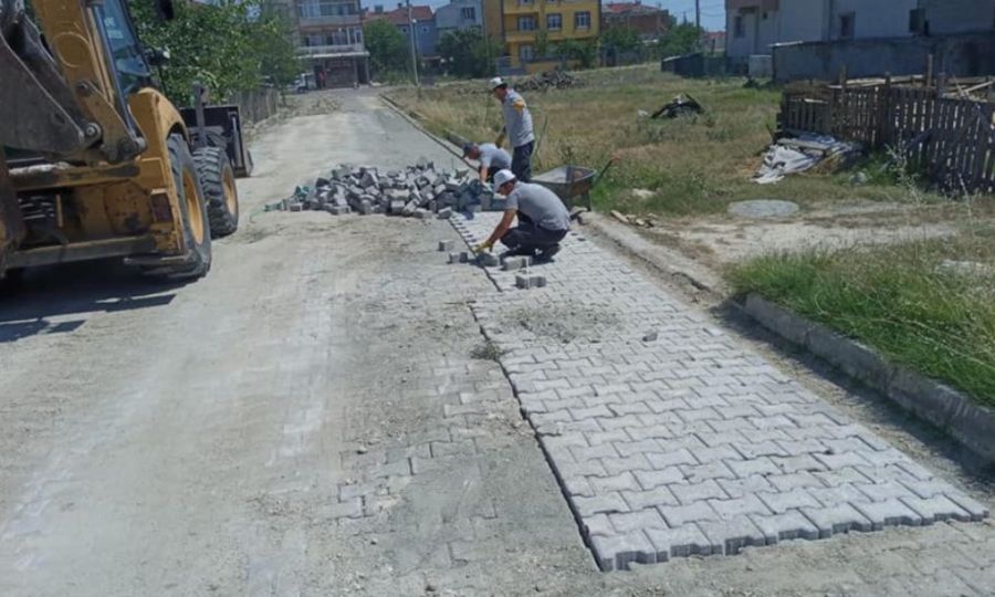 Ergene Belediyesi almalarn Drt Koldan Srdryor