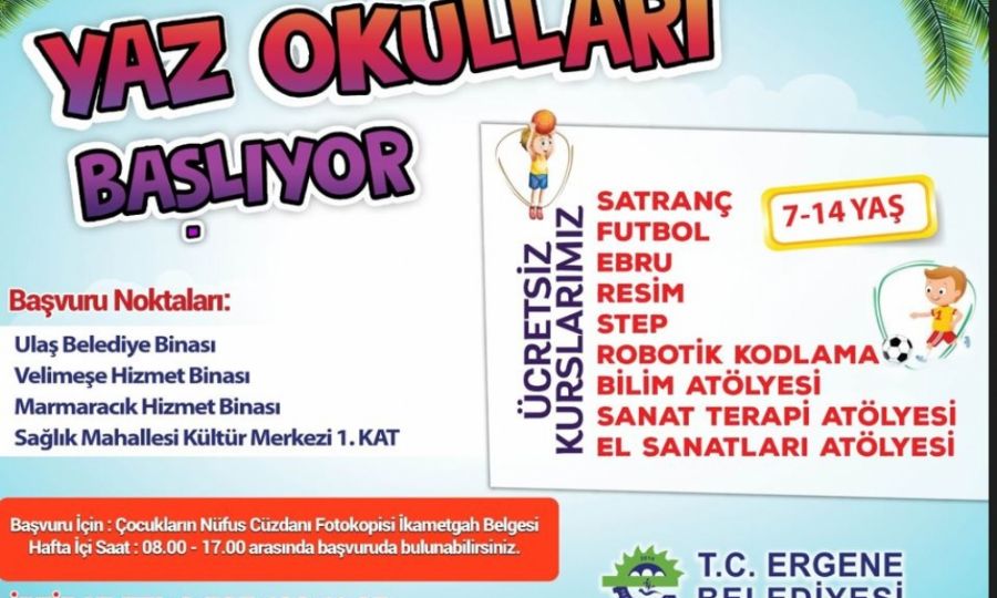 Ergene Belediyesinin Yaz Okulu Kurs Kaytlar Balad