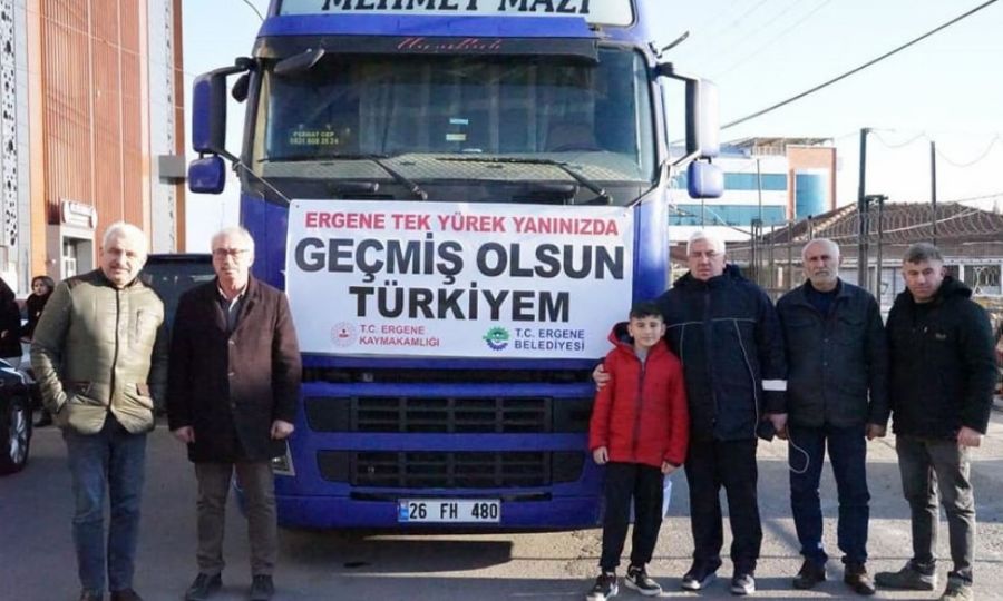 Ergene Belediyesi Deprem Blgesine 4 Yardm Tr Yollad