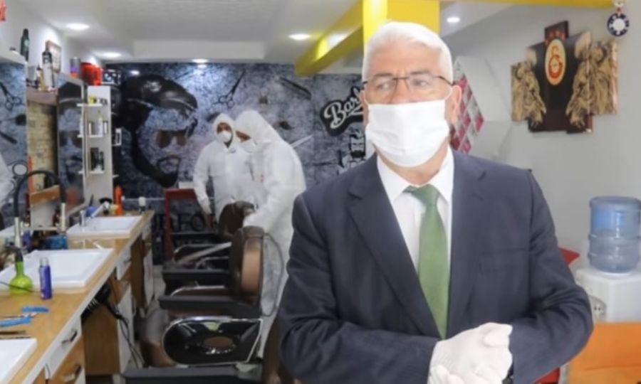 Berber ve Kuaförler Ergene Belediyesi Tarafından Dezenfekte Edildi