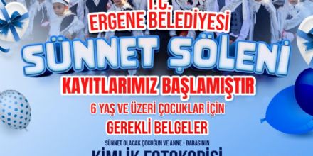 ERGENE�M�ZDE S�NNET ��LEN� KAYITLARI BA�LIYOR!