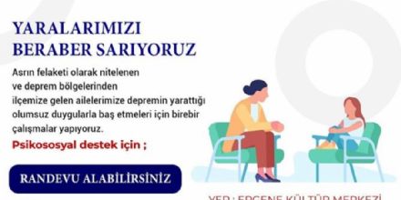 Ergene Belediyesinden Afetzede Ailelere Psikolojik Destek