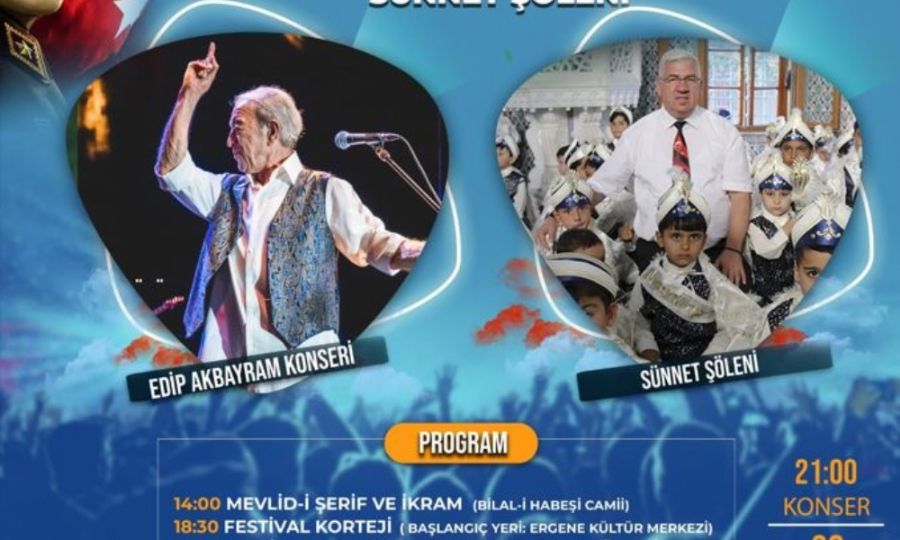 Ergenede 30 Austos Zafer Bayram Kutlamalar ve Snnet leni Festivali Gerekleecek