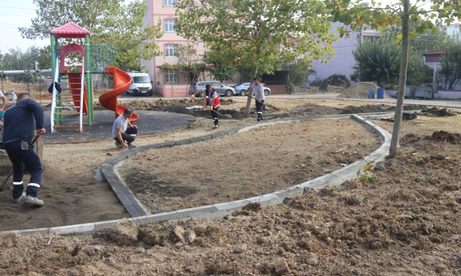 Ergene Belediyesi  Mahalleye  Farkl Park Ayn Anda Yapyor