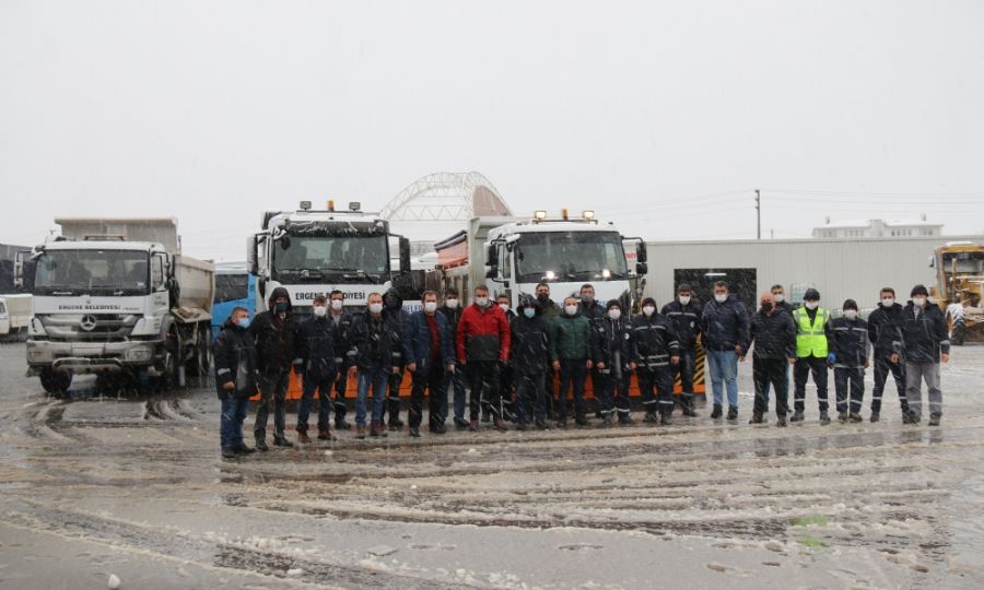 Ergene Belediyesinden Kar Seferberli�i