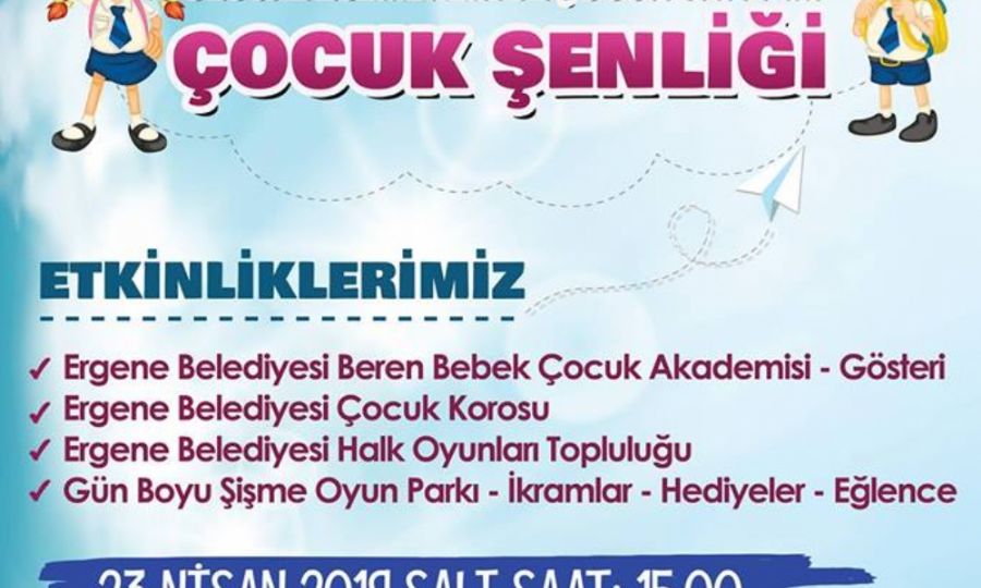 Ergene’de Çocuk Şenliği Düzenlenecek