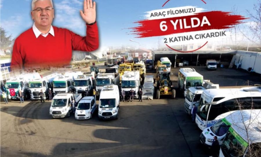Ergene Belediyesi 6 Yılda Araç Sayısını 2 Katına Çıkardı